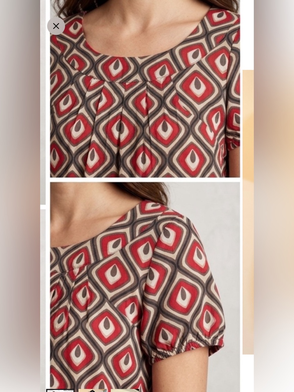 Venezia Geometric Print Short Sleeve Top size 26 Lane Bryant